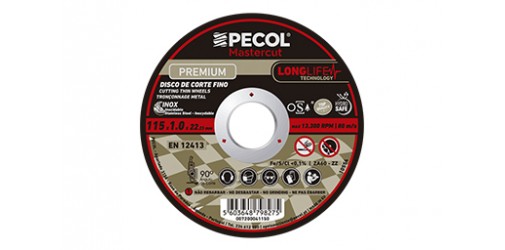 Disco de Corte Fino Inox Premium Long Life 115x1 - PECOL