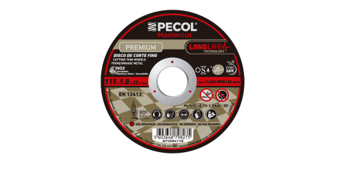 Fine Long Life Premium 115x1 Stainless Steel Cutting Disc - PECOL
